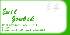 emil gombik business card